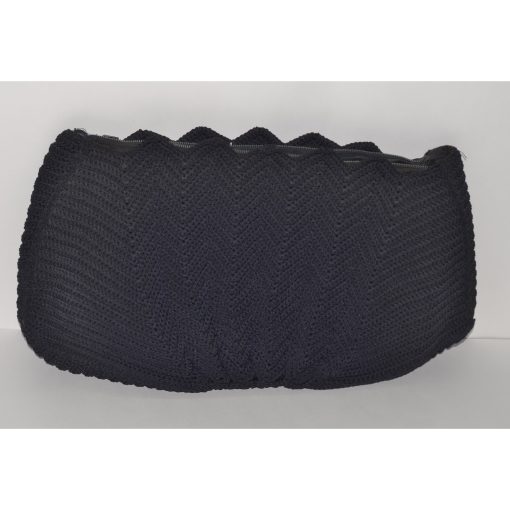 Black Crochet Fan Clutch Purse