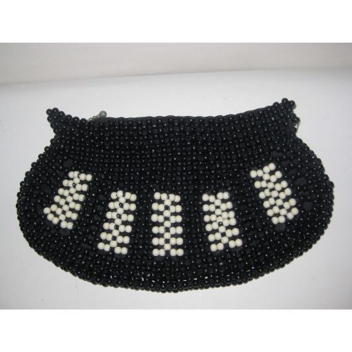 Black & White Beaded Purse